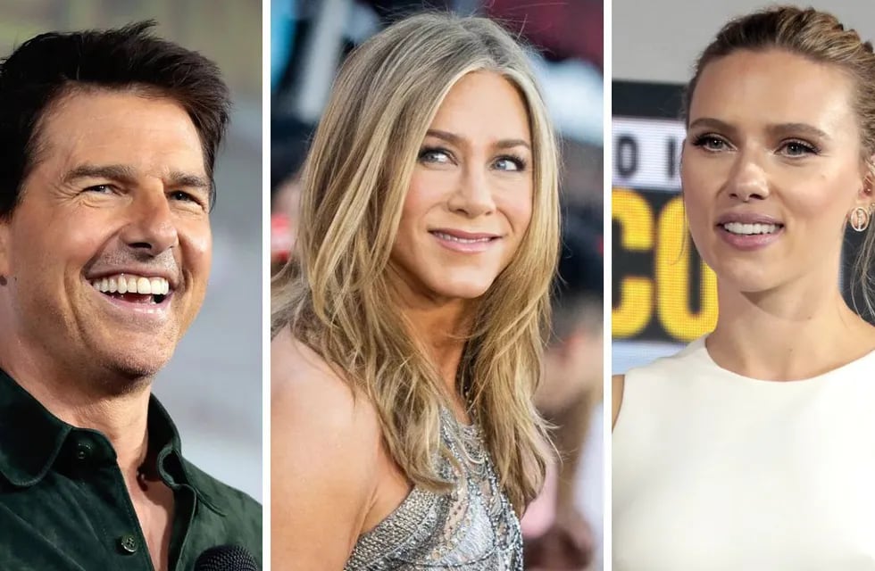 Tom Cruise, Jennifer Aniston y Scarlett Johansson.