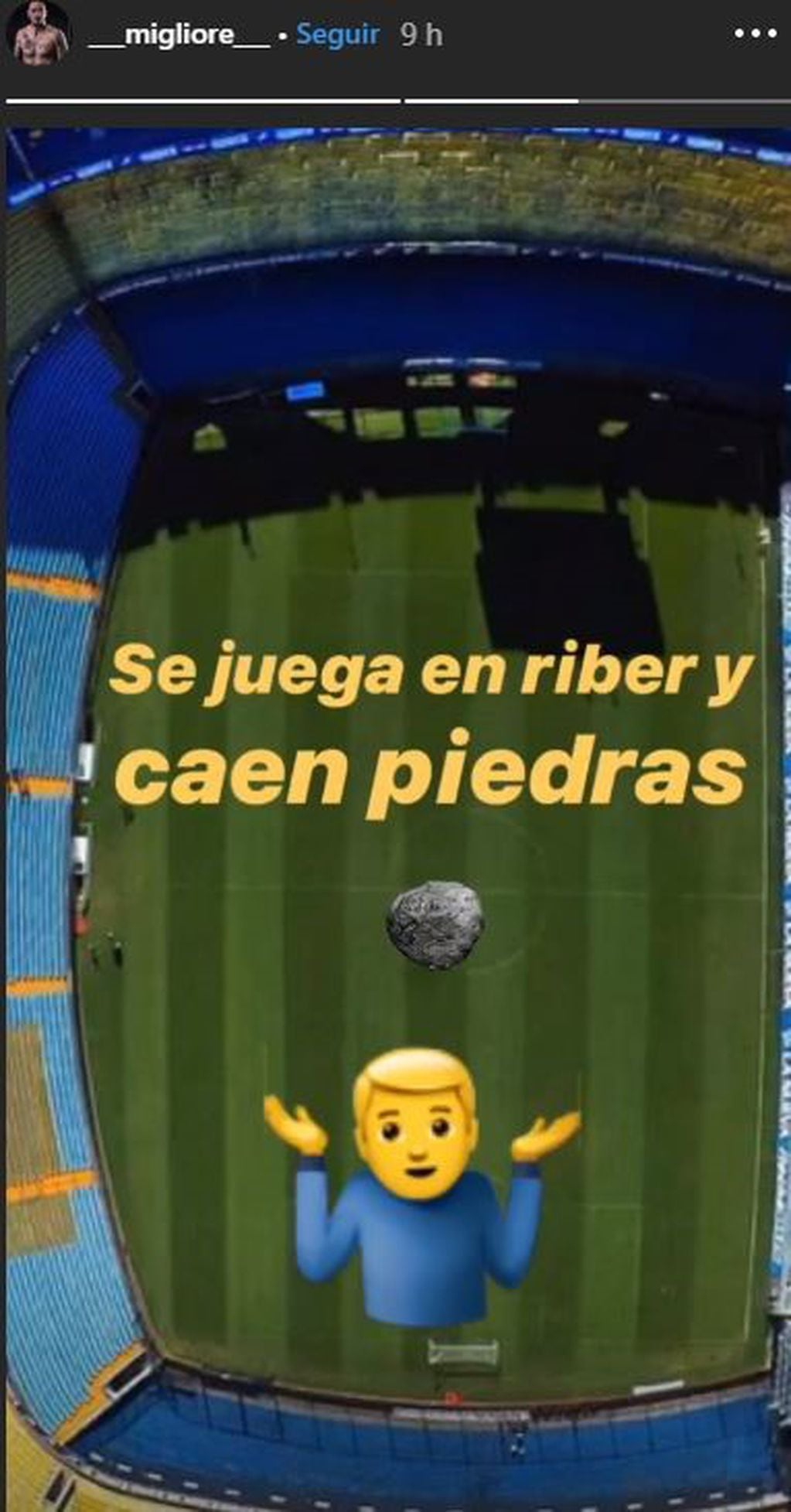 Pablo Migliore gastó a River en la previa al Superclásico por Copa Libertadores. (Instagram)