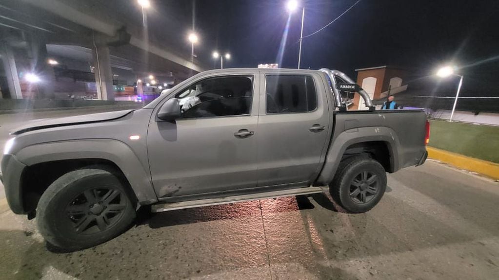 La camioneta de Agustín Sández que fue robada y recuperada.