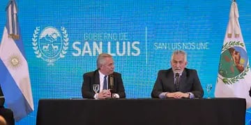 Alberto Fernández y Alberto Rodríguez Saá anunciaron obras para San Luis