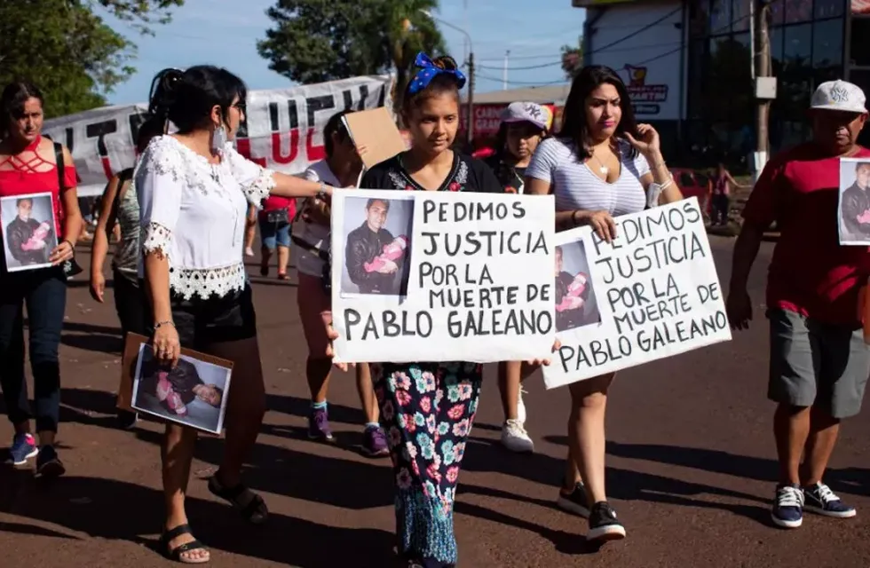 Eldorado: familiares y amigos de Pablo Galeano marcharon pidiendo justicia.
