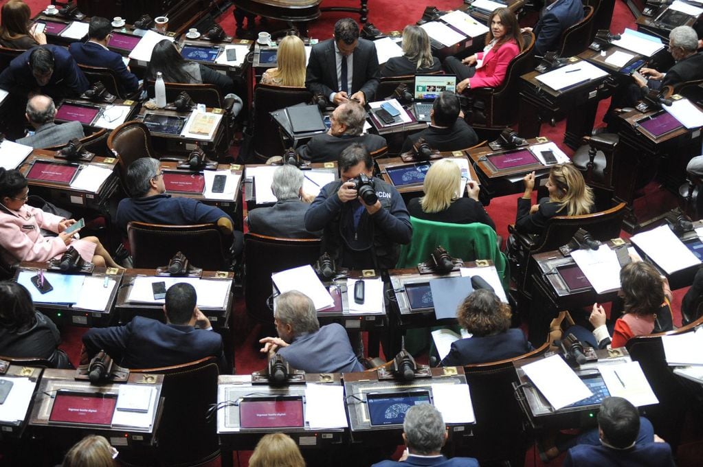 Sesión en la Cámara de Diputados.  