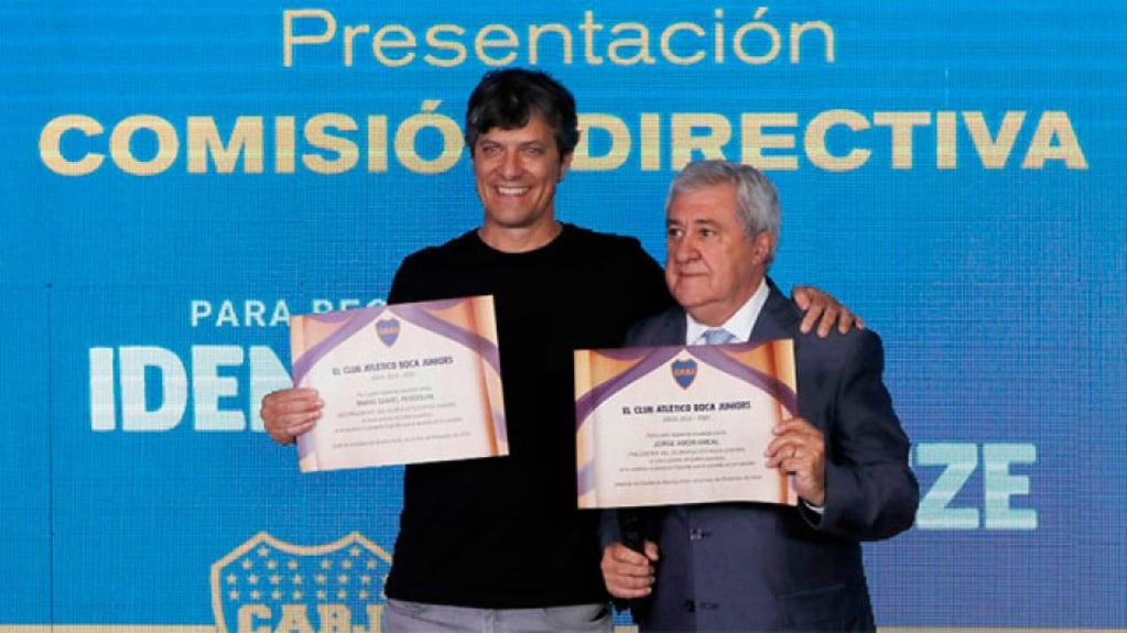 Mario Pergolini, vicepresidente y Amor Ameal, presidente de Boca Juniors. / Gentileza. 