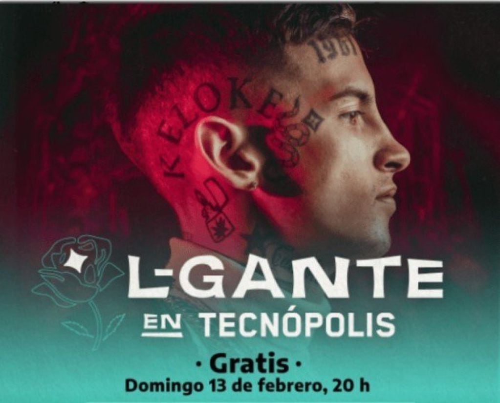 L-Gante y su show gratuito en Tecnópolis.