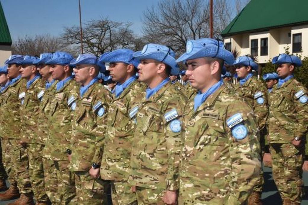 Soldados miembro de las Topas de Paz para Naciones Unidas.