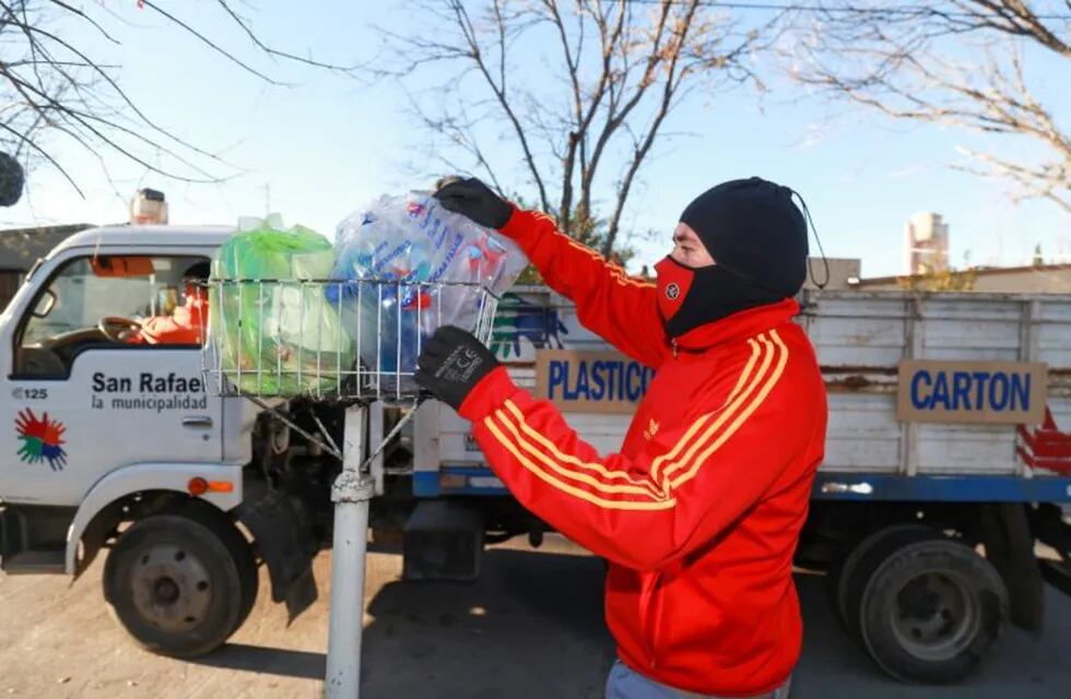 Recolección diferenciada de residuos con destino a reciclado San Rfael