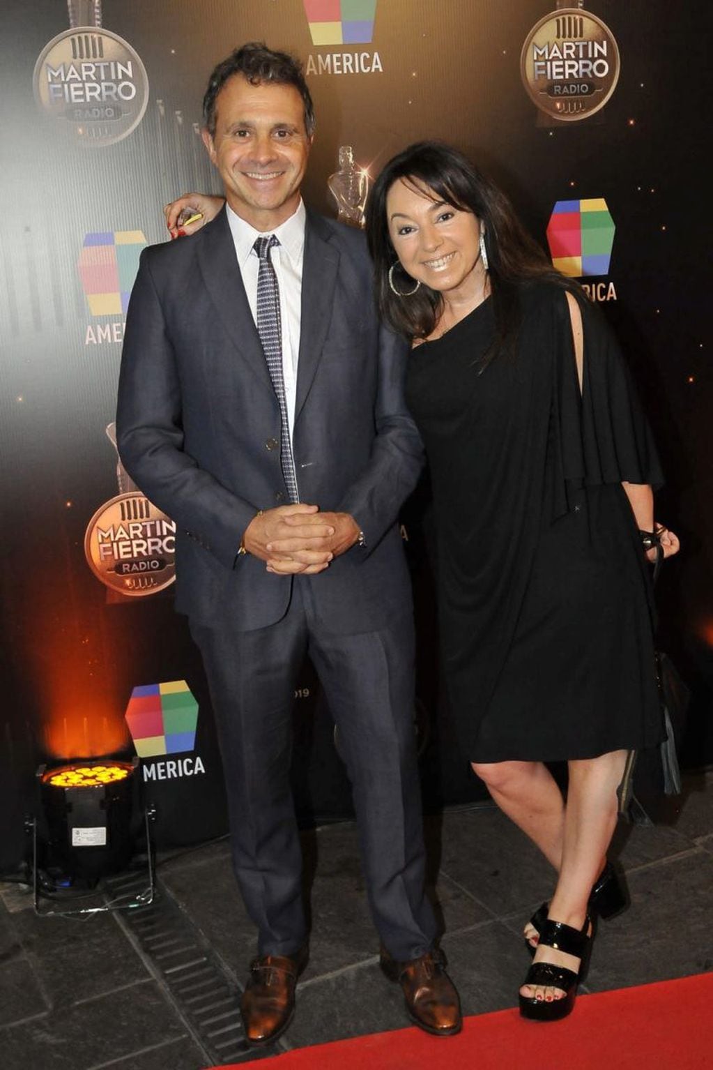 Sergio Lapegüe y su esposa Silvia- Martín Fierro de Radio 2019