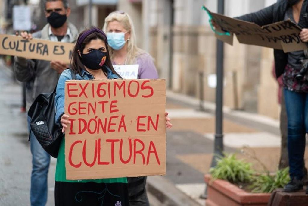 Artistas culturales Gualeguaychú manifestando.
Crédito: Facebook