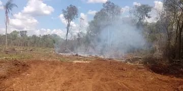 Mártires: sofocan incendio en un sector de malezas