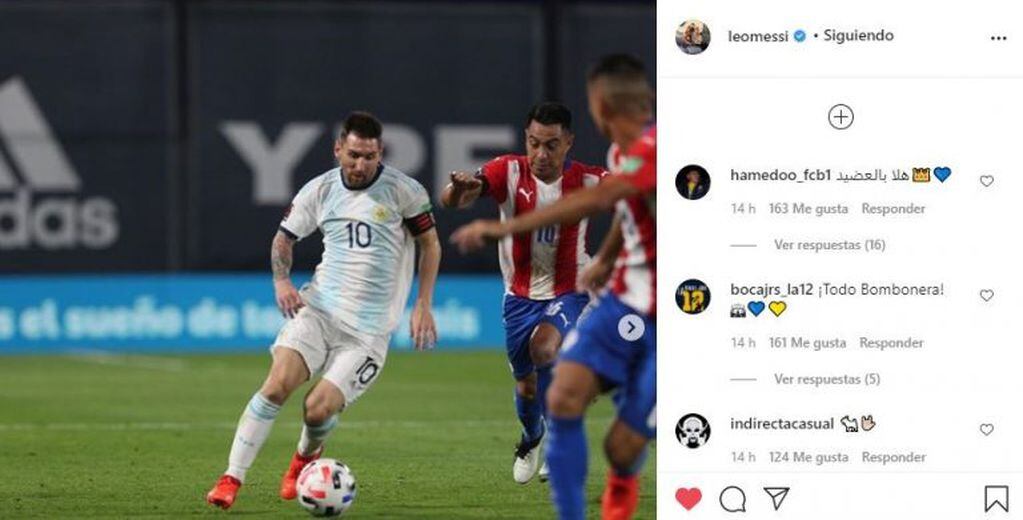 El posteo de Lio Messi en Instagram
