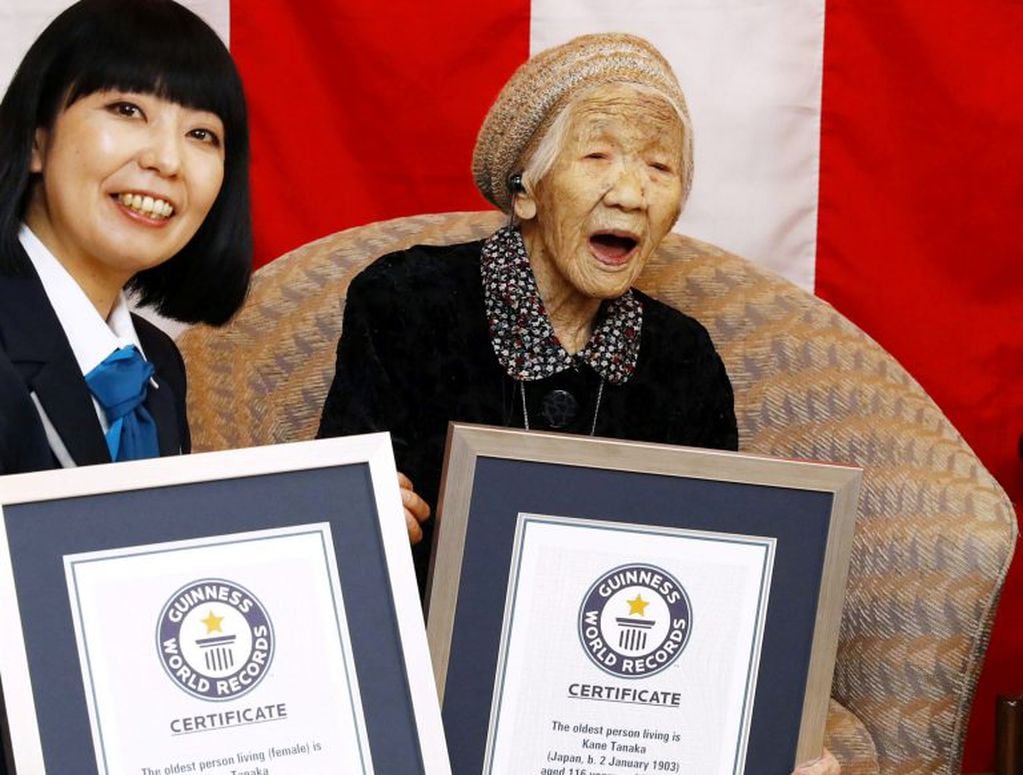 Kane Tanaka tiene 117 años y también es japonesa (Kyodo/via REUTERS)