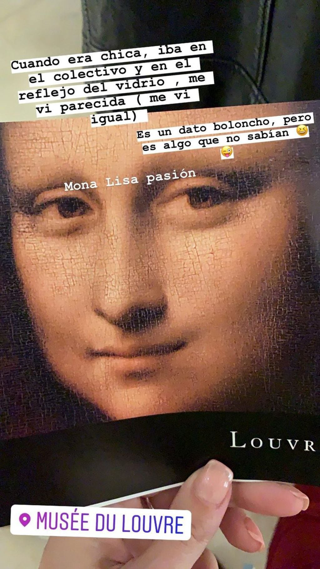 Julieta Nair Calvo aseguró que se parecía a la Mona Lisa (Foto: Instagram/ julietanaircalvo)