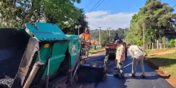 San Pedro: ejecutan obras de asfalto sobre empedrado