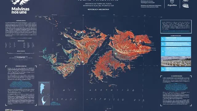 Mapas de las Islas Malvinas.