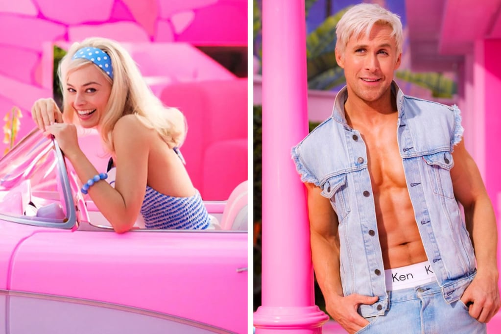 Margot Robbie y Ryan Gosling en el live action de Barbie.