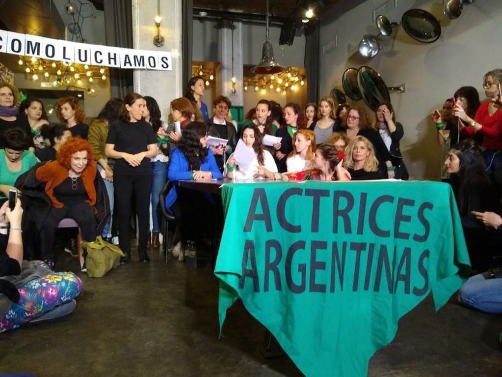 Conferencia de prensa de la actriz Thelma Fardin y el colectivo Actrices Argentinas. (Clarín)