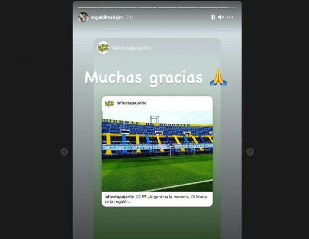 Ángel Di María agradeció el reconocimiento que le hicieron los hinchas de Central en la previa del partido