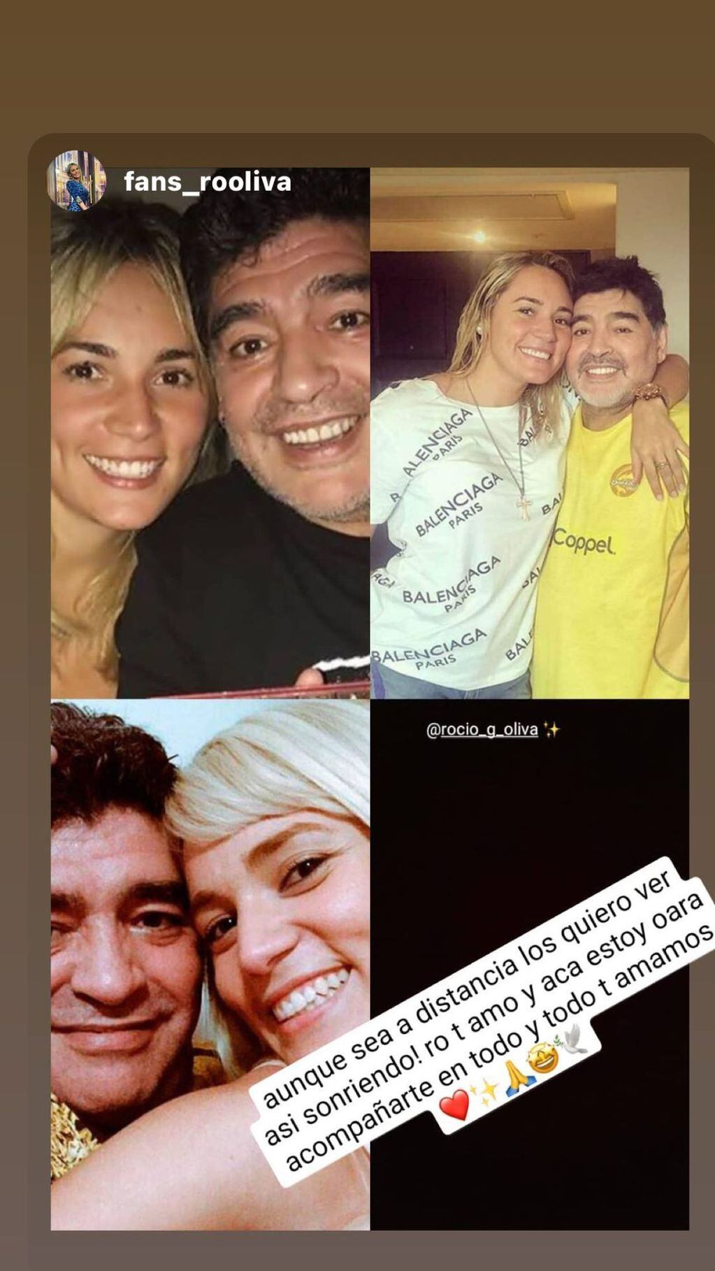 Rocío Oliva publicó fuertes mensajes tras no poder ingresar al velatorio de  Diego Maradona