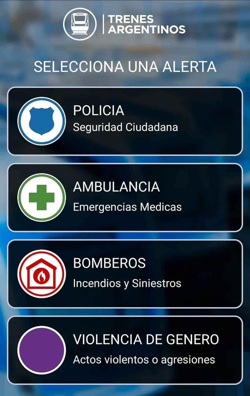La app Trenes Seguros está disponible en Google Play.