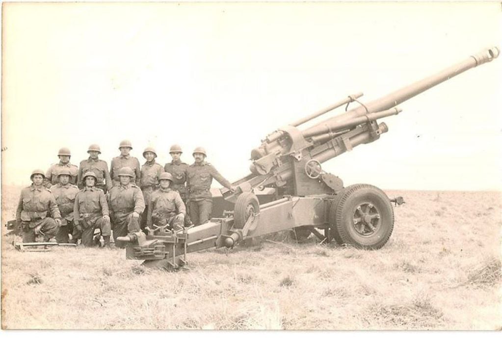 Soldados del Grupo de Artillería 101 en Malvinas