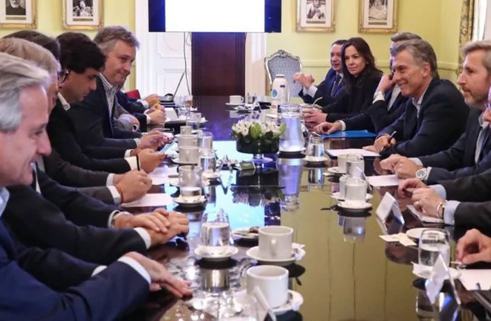 Macri en plena reunión de Gabinete