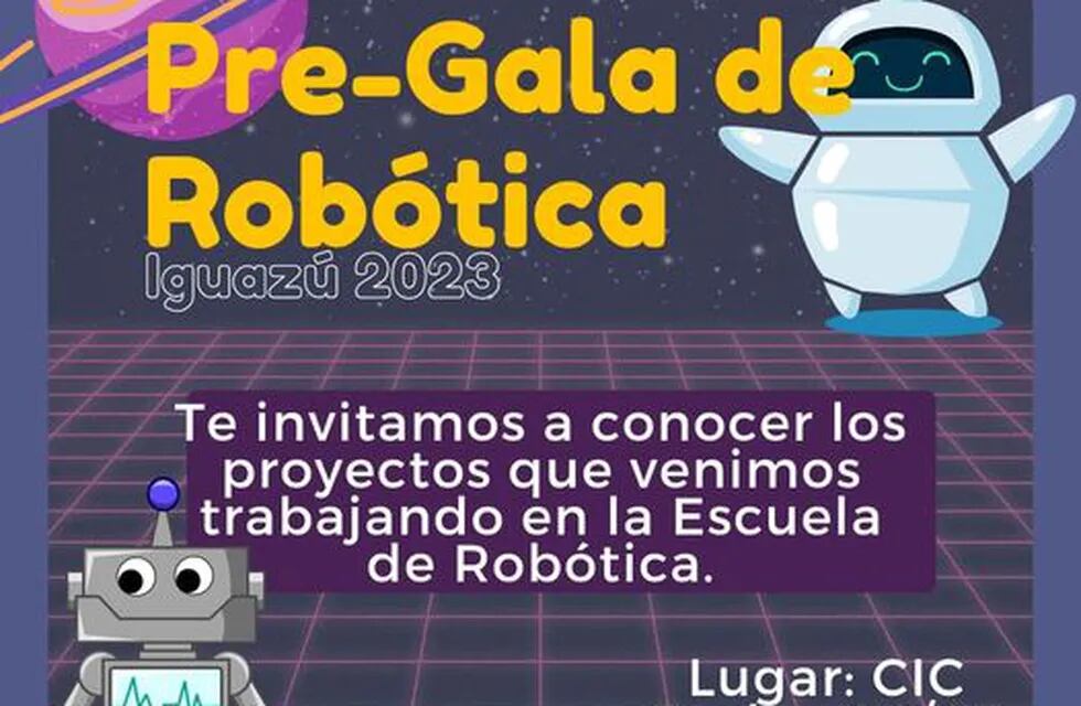 Puerto Iguazú: invitan a la Pree Gala 2023 de la Escuela de Robótica.