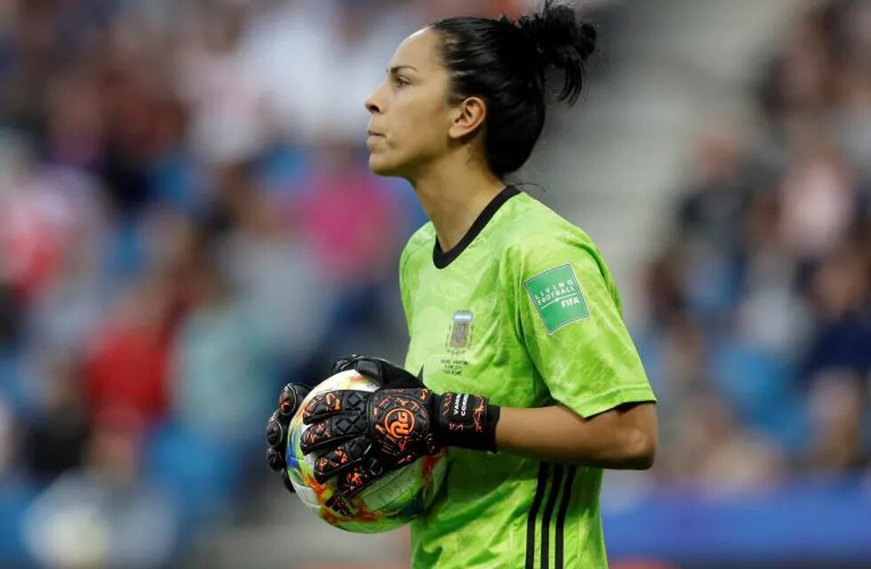 Vanina Correa, la arquera argentina que volvió del retiro para jugar el mundial de Francia 2019. (AP)