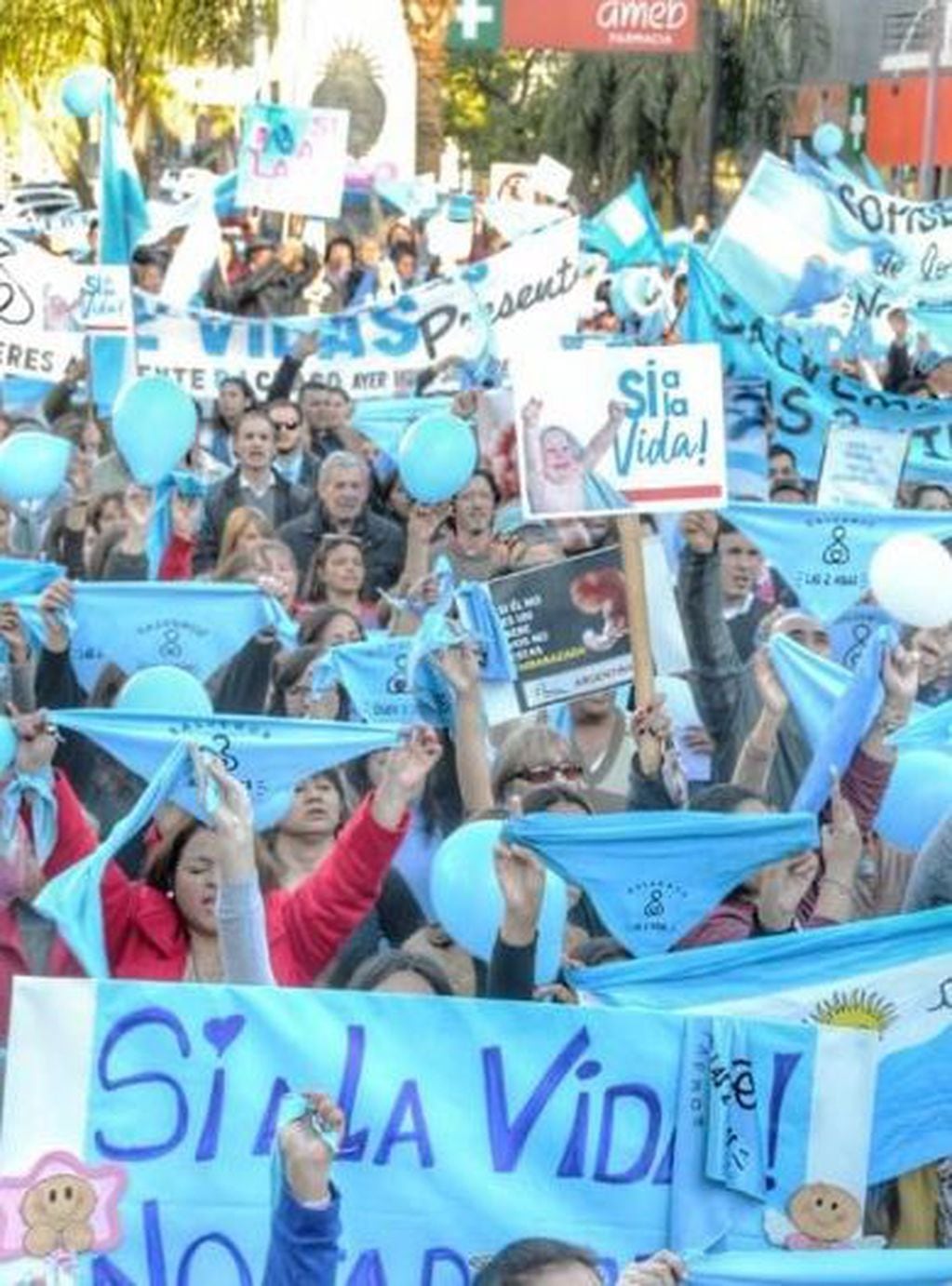 Multitudinaria marcha en Resistencia en contra de la despenalización del aborto. (Foto: Primera Línea)