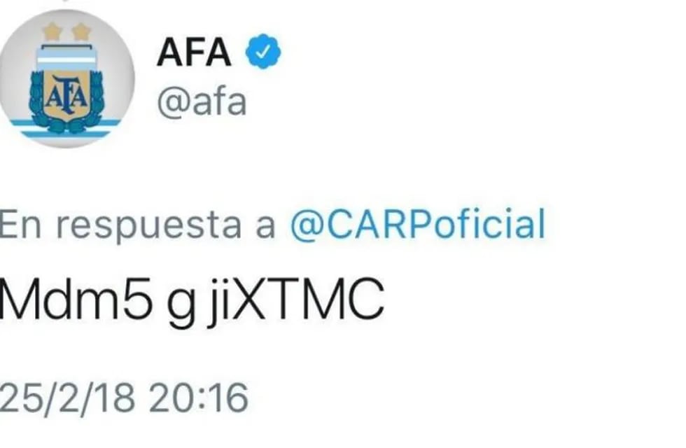 Hackearon la cuenta de Twitter de la AFA mientras jugaba Boca.