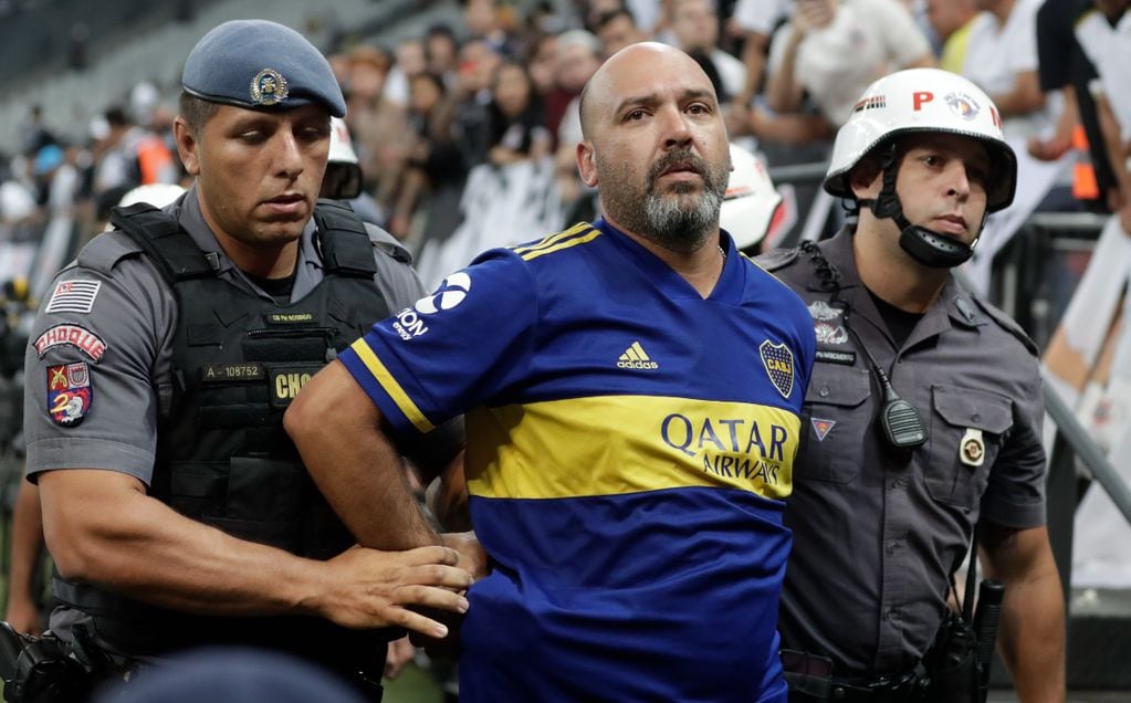 Leandro Germán Ponzo, el hincha de Boca que hizo gestos racistas hacia los aficionados del Corinthians.