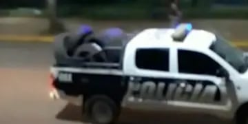 Contrabando de neumáticos en Eldorado: policías se tirotean con contrabandistas