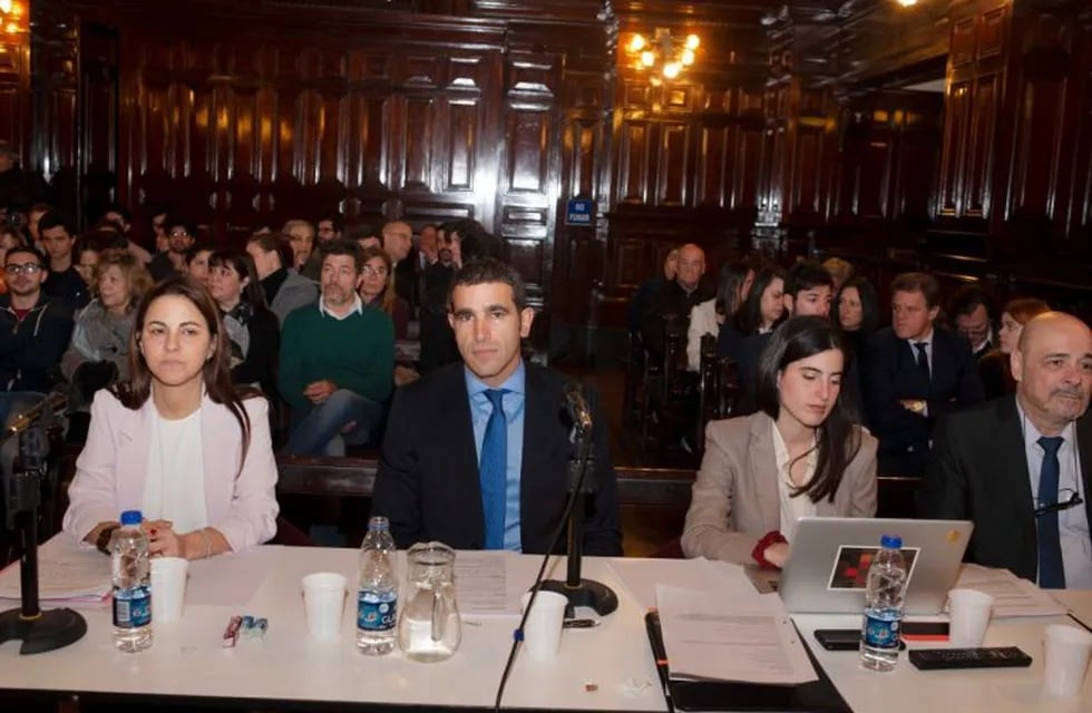 Audiencia donde se conocerá el veredicto del juicio por la muerte de Débora Pérez Volpin. (Rolando Andrade)
