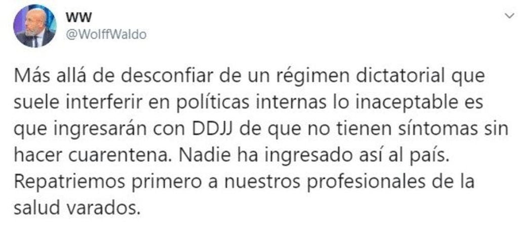 Criticas de la oposicion en las redes. (Twitter)