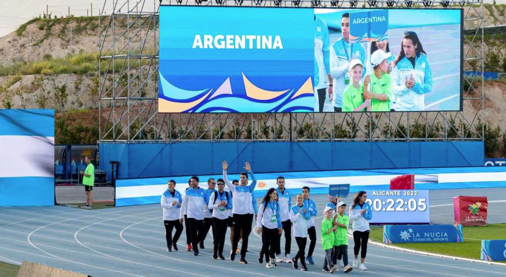 Argentina ya desfiló en la presentación oficial de los Juegos Iberoamericanos, Alicante, España.