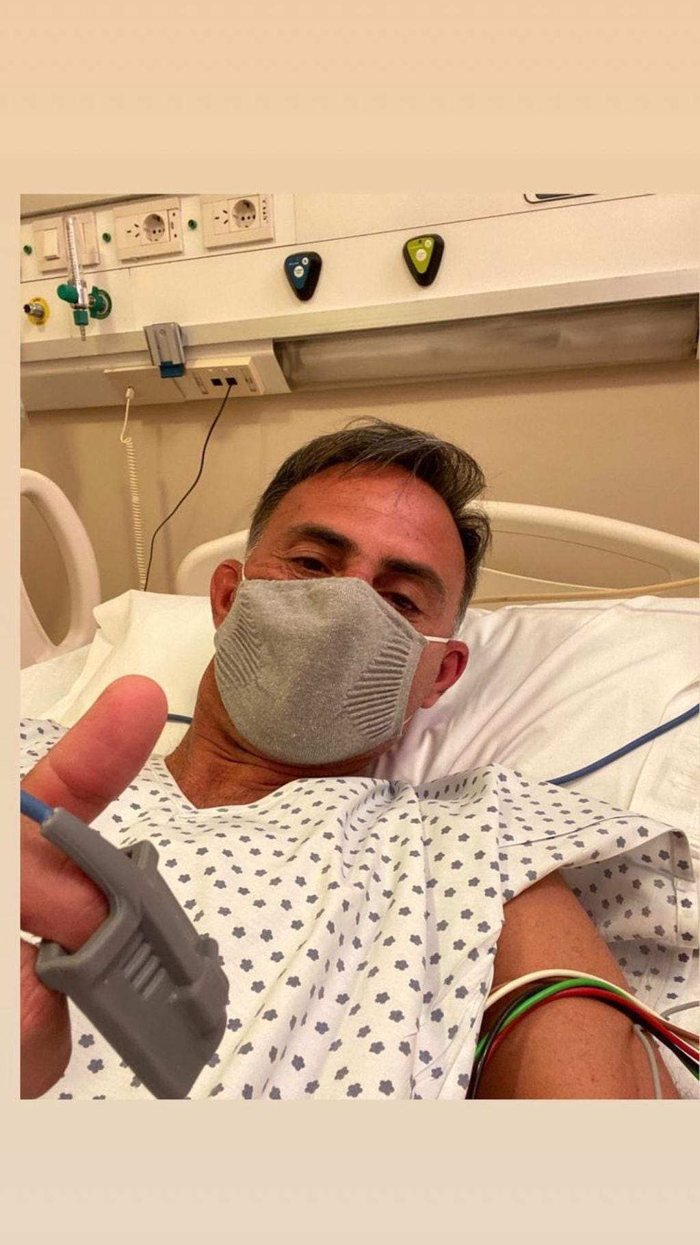 Diego Latorre internado por un cuadro leve de neumonía. (Instagram/dflatorre)