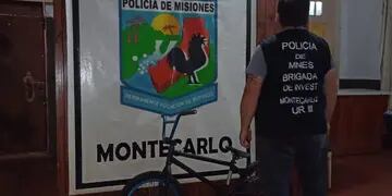 Recuperan una bicicleta robada en Montecarlo