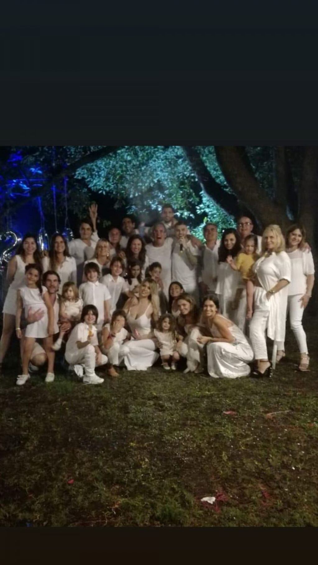 Así fue el festejo de año nuevo de la familia de Wanda Nara y Mauro Icardi