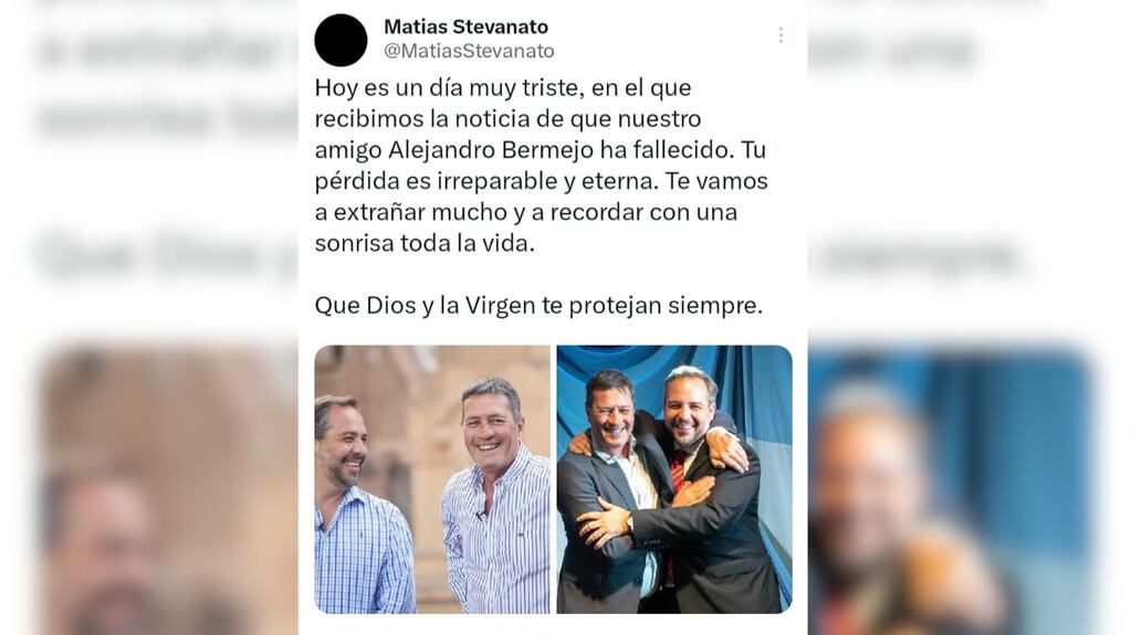 El emotivo mensaje de despedida de Matias Stevanato a Alejandro Bermejo