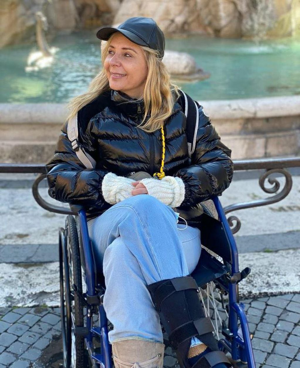 Evelyn Von Brocke en silla de ruedas