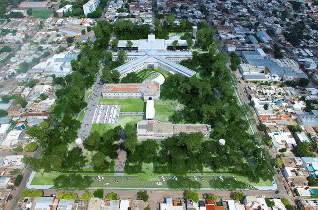 La cárcel de barrio San Martín fue declarada monumento histórico nacional. Este es el proyecto de la Provincia para hacerla un espacio recreativo.