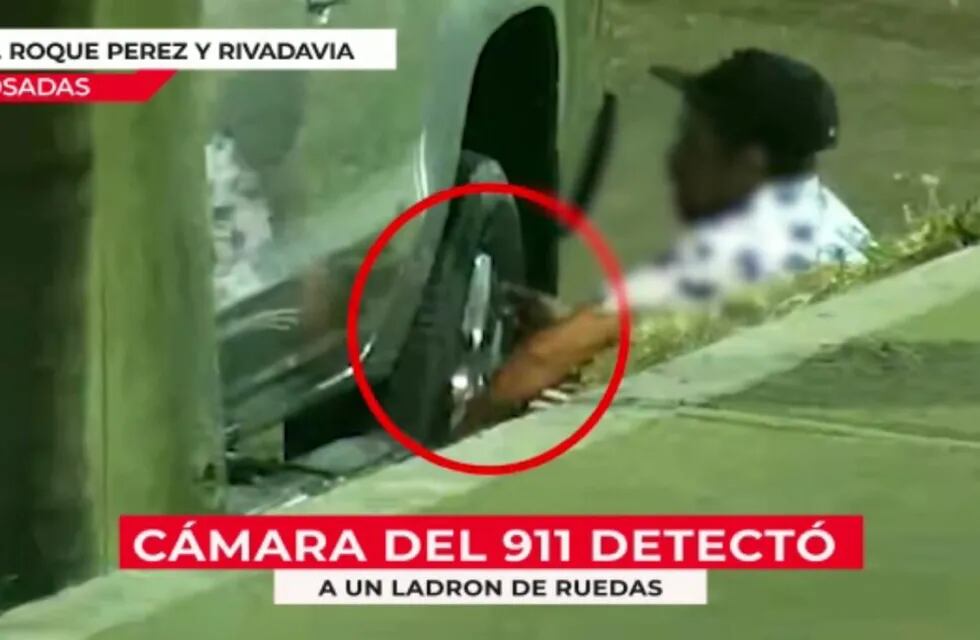 Detienen a un hombre cuando intentaba robar la rueda de una camioneta en Posadas.