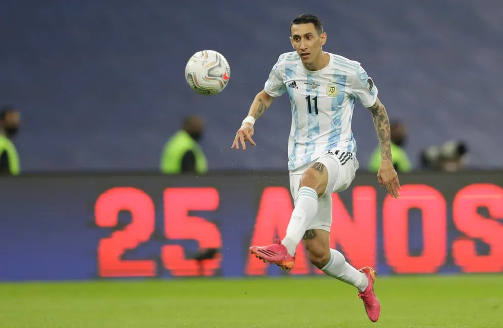 Di María marcó el 1-0 de Argentina ante Brasil. (AP)
