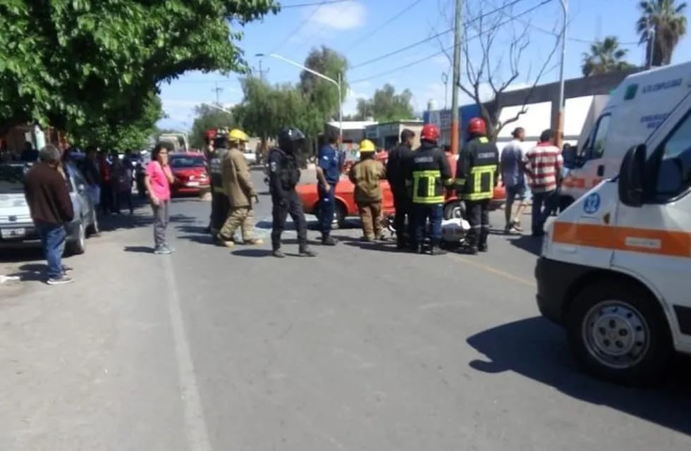 El accidente ocurrió en la localidad de Chimbas.