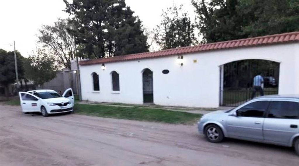 Fachada de la vivienda allanada (Diario Textual)