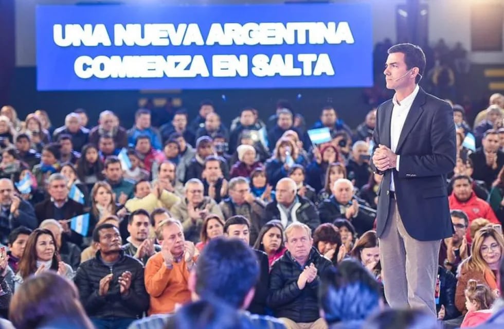 Juan Manuel Urtubey durante el cierre de campaña. (Gentileza)