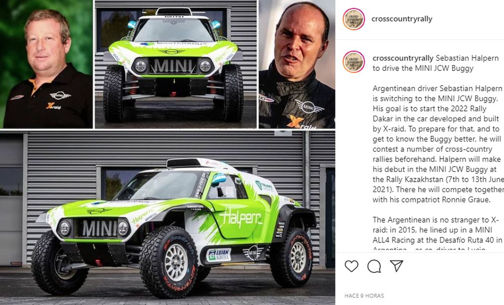 El piloto mendocino Sebastián Halpern llega a uno de los equipos más importantes del mundo del Rally Raid de cara al Dakar 2022.