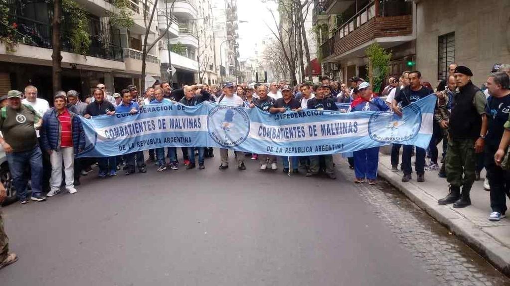 Los soldados marcharán en busca de respuestas ante PAMI. (Gentileza Confederación Nacional de Combatientes de Malvinas de la República Argentina) 