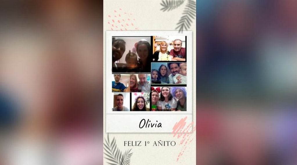 El cumple de Olivia fue celebrado en modo virtual (Facebook)