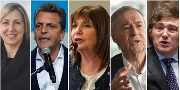 Elecciones 2023: Myriam Bregman, Sergio Massa, Patricia Bullrich, Juan Schiaretti y Javier Milei