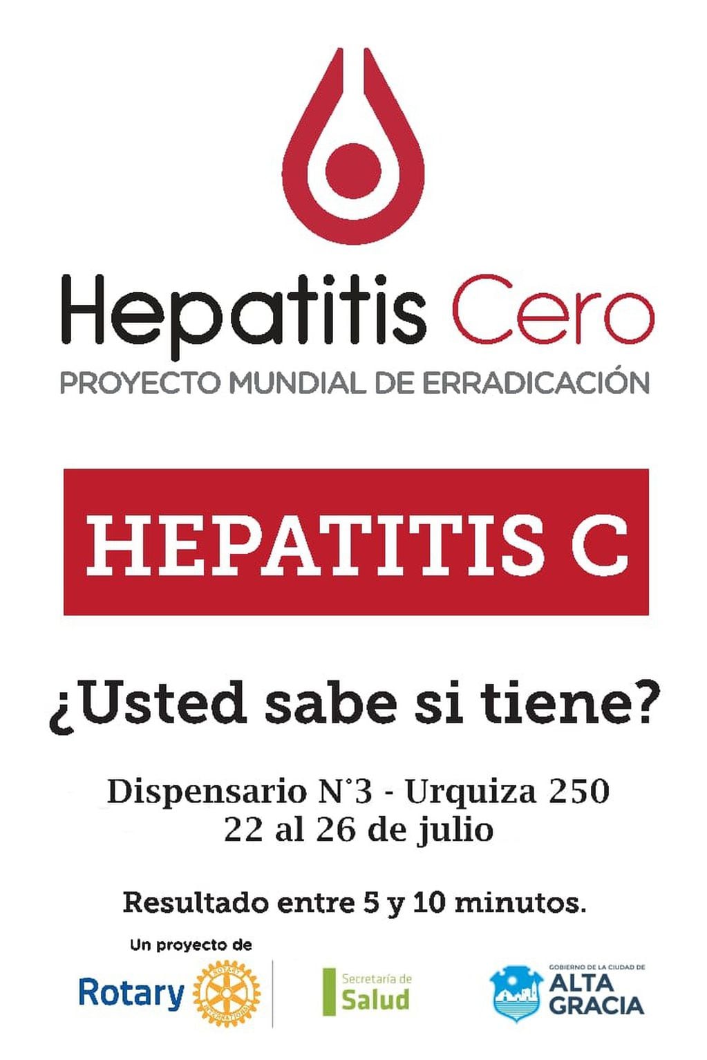 Hepatitis Cero: Proyecto Mundial de Erradicación (Rotary Club Alta Gracia).